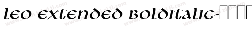 Leo Extended BoldItalic字体转换